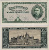 1926. 10P Csak előlap színvariáns (egyik alapnyomat/szín hiányzik)!, hátoldal üres, illesztőkeresztekkel! + 10P csak hátlap parlament tükörképben! nyomva "Desat" szóban rossz helyen van lágyítójel (nyomdahiba)! T:I RRRRR!!! Valószínüleg eddig az első felbukkant példány!