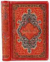 Költők lugasa. Az ujabbkori magyar költészet termékeinek képekkel diszitett gyüjteménye. Az eredeti rajzok Greguss Imre, Aggházy Gyula, Gyulai László, Greguss János s többektől valók. Metszette Morelli Gusztáv. Bp., (1891), Méhner Vilmos. Az eredeti, kiadói, aranyozott, festett egészvászon kötés felhasználásával újrakötve (a címlapon, a tulajdonosi lapon és az első lapon törölt beírások, a tartalomjegyzékben néhány aláhúzás)