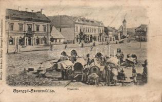 Gyergyószentmiklós Market place, the shop of István Száva (fl)