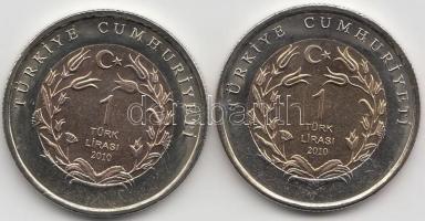 Törökország 2010. 1L "Macska" + 1L "Kutya" T:1- Tanúsítvánnyal! Turkey 2010. 1 Lira "Cat" + 1 Lira "Dog" T:Au With certificate!