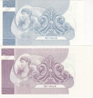 De La Rue bankjegygyártó cég 2 klf tesztbankjegye T:I