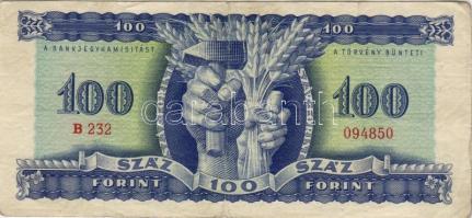 1946. 100Ft eltérő képméret 159x72mm! (158x72mm helyett) T:II/III