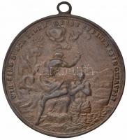 Német Államok ~1700. Ezüst vallási medál, előlapján Jézus megkeresztelkedése, hátlapján patak felett...