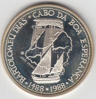 Portugália 1988. 100Esc Ag "Golden Age of Portuguese Discoveries - Bartolomeu Dias" T:PP
P...