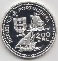 Portugália 1994. 200Esc Ag "Tengerész Henrik" T:PP  Portugal 1994. 200 Escudos Ag "Henry the Navigator" C:PP