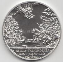 Lebó Ferenc (1960-) DN. "Attila találkozása Nagy Szent Leó Pápával / Szent István" Ag emlé...