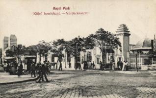 Budapest XIV. Angol Park, Külső homlokzat