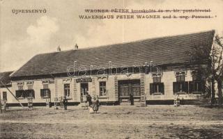 Újbesenyő Wagner Péter kereskedése, posta / shop, post office