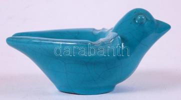 Gorka Géza (1894-1971): Madaras hamutál. Mázas kerámia, jelzett (Nógrádverőce) h:12,5 cm, m:6 cm