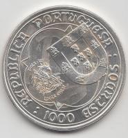 Portugália 1995. 1000Esc Ag "II. János halálának 500. évfordulója" (28g/0.500) T:BU Portugal 1995. 1000 Escudos Ag "500th Anniversary - Death of John II" (28g/0.500) C:BU