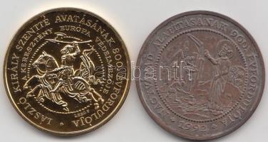 Lebó Ferenc (1960-) 1992. "László király szentté avatásának 800. évfordulója" aranyozott f...