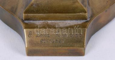 Jelzett "E.Leitz Wetzlar" réz mikroszkóp, hiányos, jó állapotban, m:32 cm