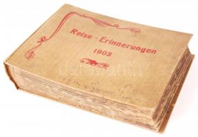 1903 Reise-Erinnerungen. Fotóalbum 60db felvétellel Albert Gastelltől Szinell Jánosnak ajánlva a Hop...