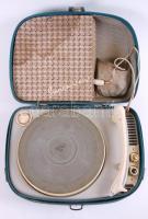 cca 1960 Supraphon hordozható lemezlejátszó, jó állapotú /  Supraphon vintage portable vinyl player, good condition