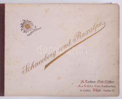cca 1880 R. Lechner (Wilh. Müller) K.u.K. Hof-u. Univ. Buchhandlung: Schneeberg und Raxalpe. Fotóalb...