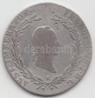 Ausztria / magyar verdejel 1826E 20Kr Ag "I. Ferenc" T:3