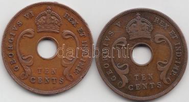 Kelet-Afrika 1933-1942. 10c (2x) T:2 East Africa 1933-1942. 10 Cents (2x) C:XF