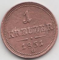 Ausztria / magyar verdejel 1851G 1Kr T:2