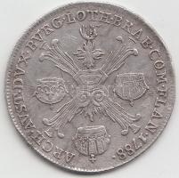 Osztrák Németalföld 1788B 1/4 Koronatallér Ag "II. József" T:2-,3
Austrian Netherlands 178...