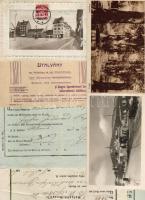 Vegyes tétel, képeslapok, Leporello füzet, nyomtatványok, vevények és egyéb érdekességek 16db