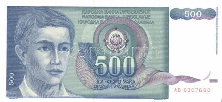 Jugoszlávia 1990. 500D T:I Yugoslavia 1990. 500 Dinara C:Unc