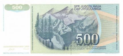 Jugoszlávia 1990. 500D T:I
Yugoslavia 1990. 500 Dinara C:Unc
