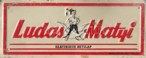 Ludas Matyi fémtábla