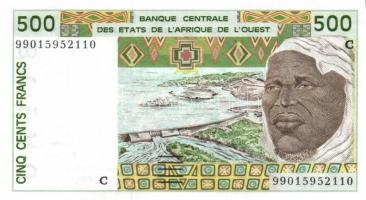 Nyugat-Afrikai Államok 1991-1992. 500Fr T:I  West African States 1991-1992. 500 Francs C:UNC