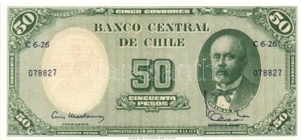 Chile 1960-1961. 50P T:1 Chile 1960-1961. 50 Pesos C:Unc