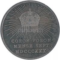 Habsburg Birodalom / Pozsony 1830. szeptember 28. Koronázási zseton Ag "I.Ferenc - V.Ferdinánd&...