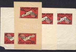 1920 Lavotta levélzáró próbanyomatok 3 kisív