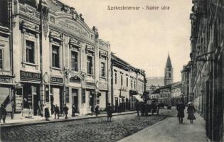 Székesfehérvár Nádor utca, kereskedelmi bank, Frankl Lipót és Klein Ignác üzletei