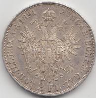 Ausztria 1891. 2Fl Ag "Ferenc József" T:2 ph. Austria 1891. 2 Florin Ag "Franz Joseph" C:XF edge error