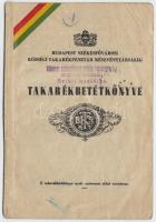 1946 Budapest Székesfőváros Községi Takarékpénztár Rt. takarékbetétkönyve