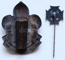 ~1933. "HUNGARIA" cserkész jelvény + lengyel cserkész kitűző T:2