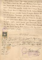 1860-1930 21 db okmánybélyeges okmány, főleg anyakönyvi kivonatok