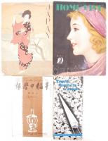 8db japán folyóirat, nyomtatvány az 1930-as 40-es évekből