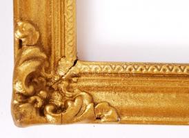 Aranyozott díszes képkeret / Gold plated, fancy picture frame 50x40x3,5cm