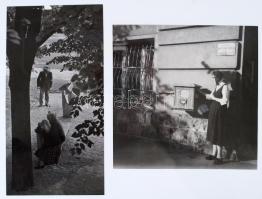 1950-es évek, Kotnyek Antal archívumából 7db pesti életképet ábrázoló fotó, 13x18 és 18x24 cm-es mér...