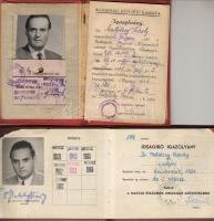Matolcsy Károly kisgazda politikus ügyvédi és újságíró igazolványa