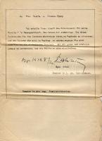 Egly Antal író leckekönyve, aláírása, levek...