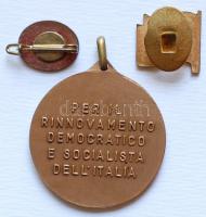 Olaszország ~1950. Olasz Kommunista párt" zománcozott jelvény + 1961. Olasz Kommunista Párt&quo...