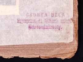 1914-1918 Csonka Béla: Marosvásárhelyi katonai kórház - 5db fotó az I. vh-ból. Borítópapíron szerzői...