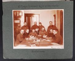 1914-1918 Csonka Béla: Marosvásárhelyi katonai kórház - 5db fotó az I. vh-ból. Borítópapíron szerzői...