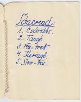 Kézzel festett táncrend