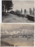 1914-1918 4db régi, katonai fénykép az I. világháborúból / 
Photos from World War I