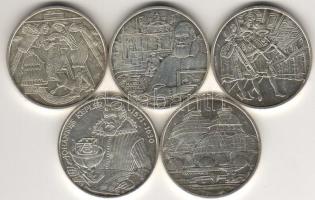 Ausztria 2002-2004. 10Euro 5 klf db ezüst T:1