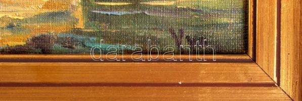 Vvo jelzéssel: Temze part a Notre Dammal. Olajnyomat. Lyukas. Szép keretben 41×54 cm