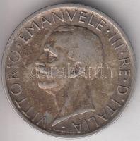 Olaszország 1928R 5L Ag T:2- Italy 1928R 5 Lire Ag C:VF