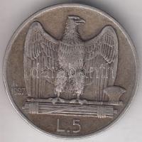 Olaszország 1927. 5L Ag "Viktor Emanuel" T:2-
Italy 1927. 5 Lire Ag "Vittorio Emanuel...